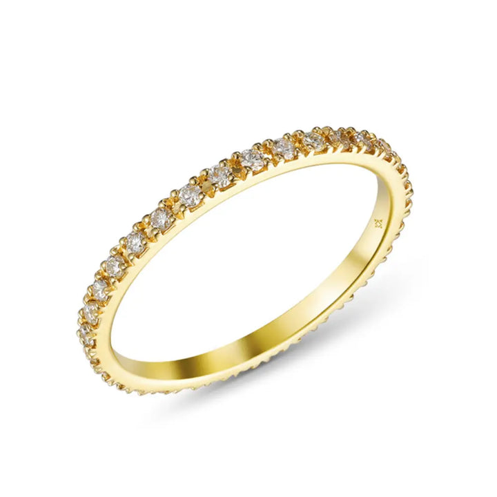 14K Chunky Diamond Eternity Band