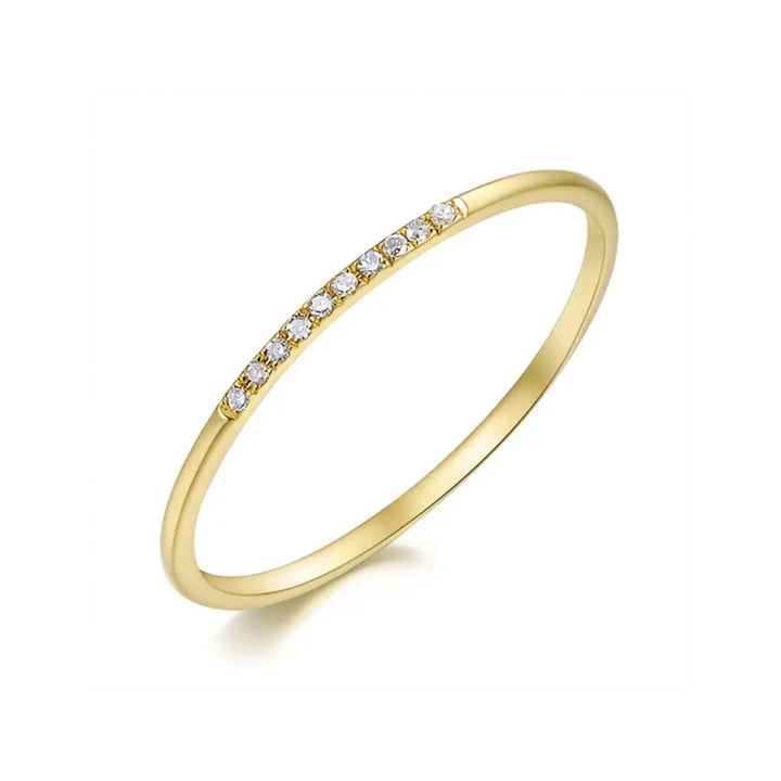 14K Dainty Diamond Ring