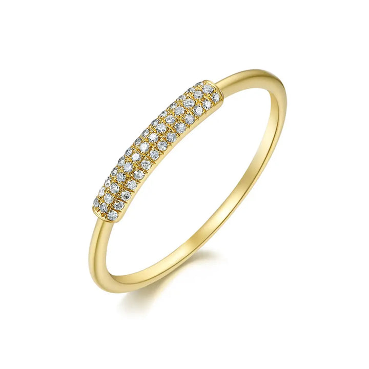 14K Diamond Bar Ring