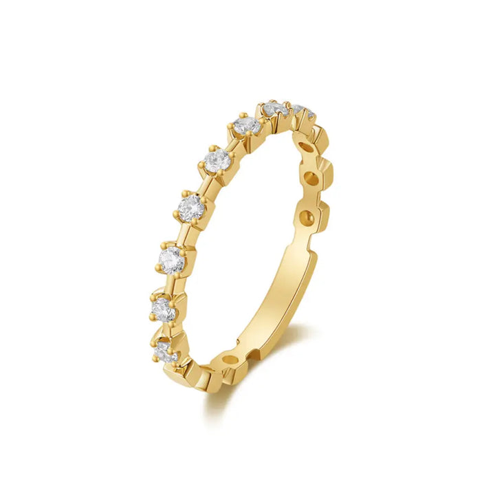 14K Diamond Bar Space Ring