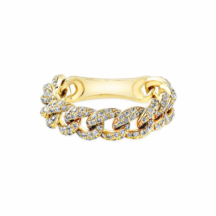 14K Diamond Chainlink Flex Ring