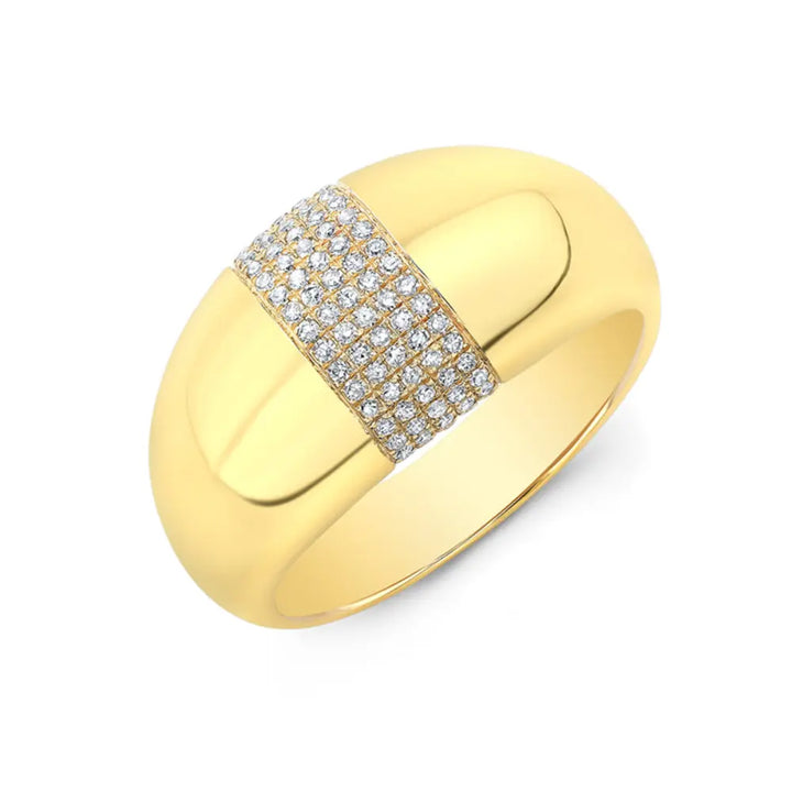 14K Diamond Dome Ring