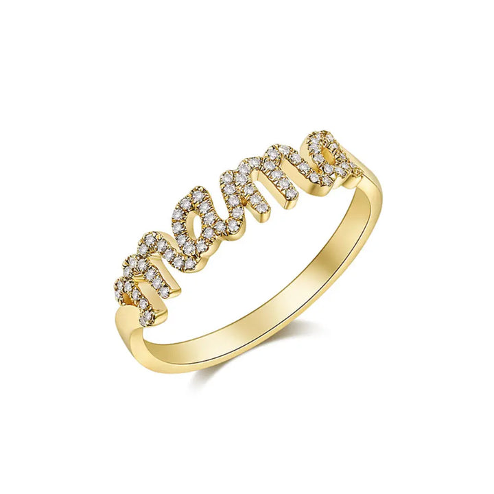 14K Diamond Mama Ring