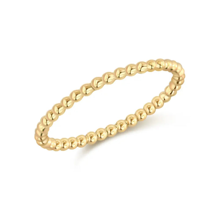 14K Gold Bead Eternity Band