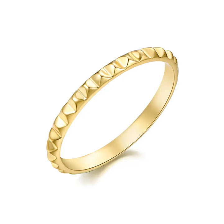 14K Gold Pyramid Ring