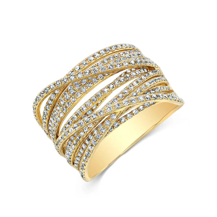 14K Multi Layered Diamond Ring