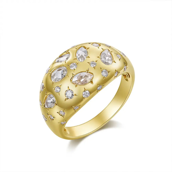 14K Rosecut Diamond Ring