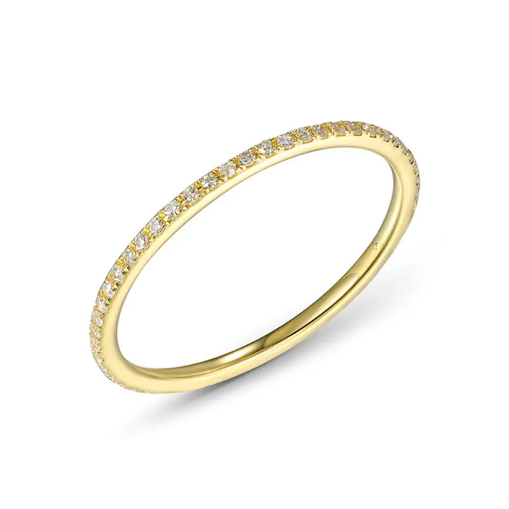 14K Thin Diamond Eternity Band