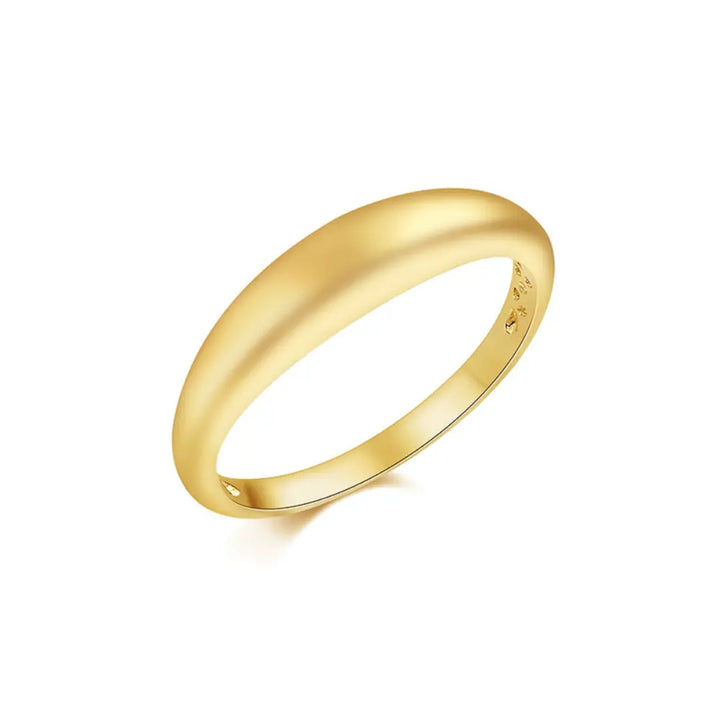 14K Thin Gold Dome Ring