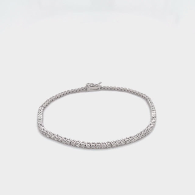 Mini Diamond tennis bracelet, buttercup setting (3/4CT)