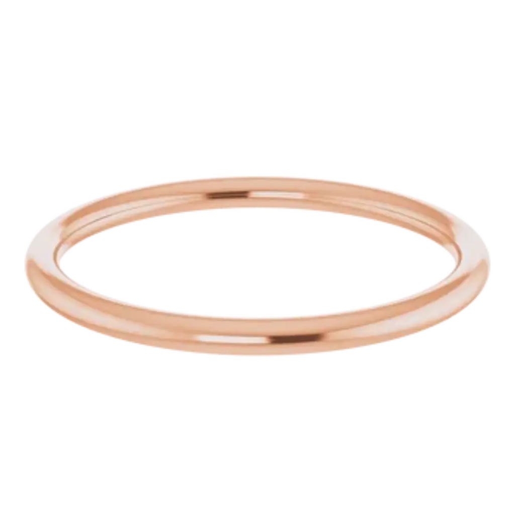 Round Wedding Ring, 1.5mm, Comfort Fit