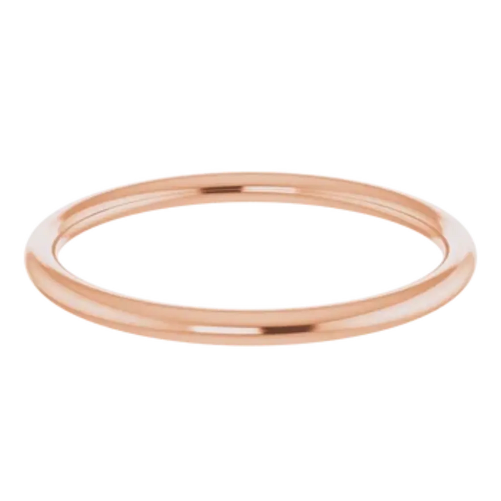 Round Wedding Ring, 1.5mm, Comfort Fit