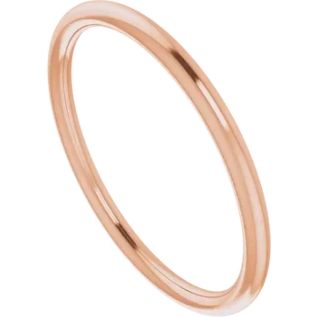 Round Wedding Ring, 1.5mm, Comfort Fit