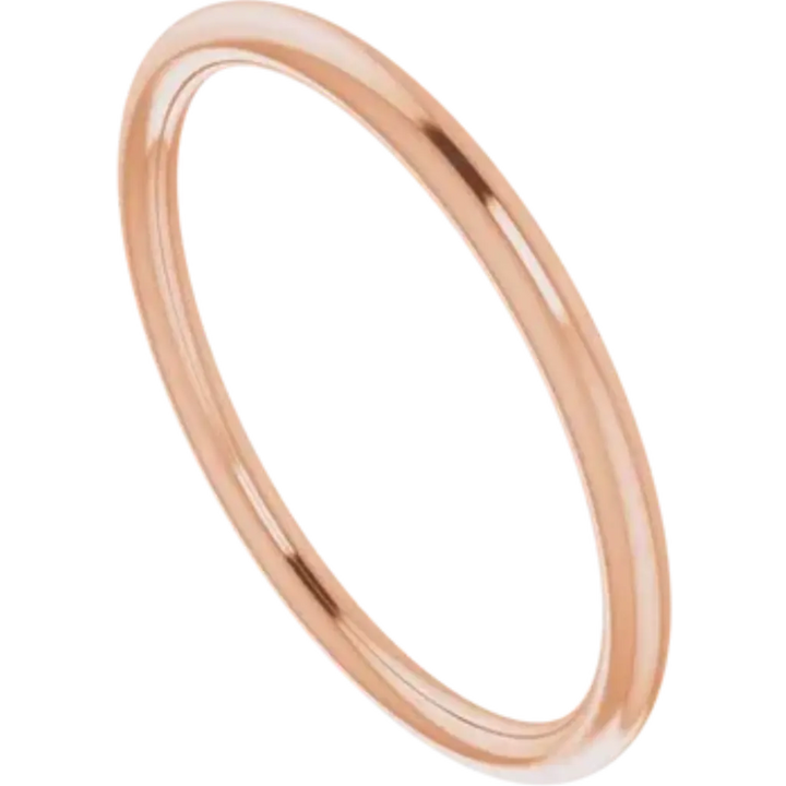 Round Wedding Ring, 1.5mm, Comfort Fit