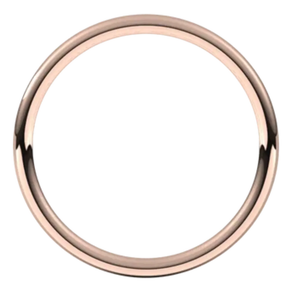 Round Wedding Ring, 1.5mm, Comfort Fit