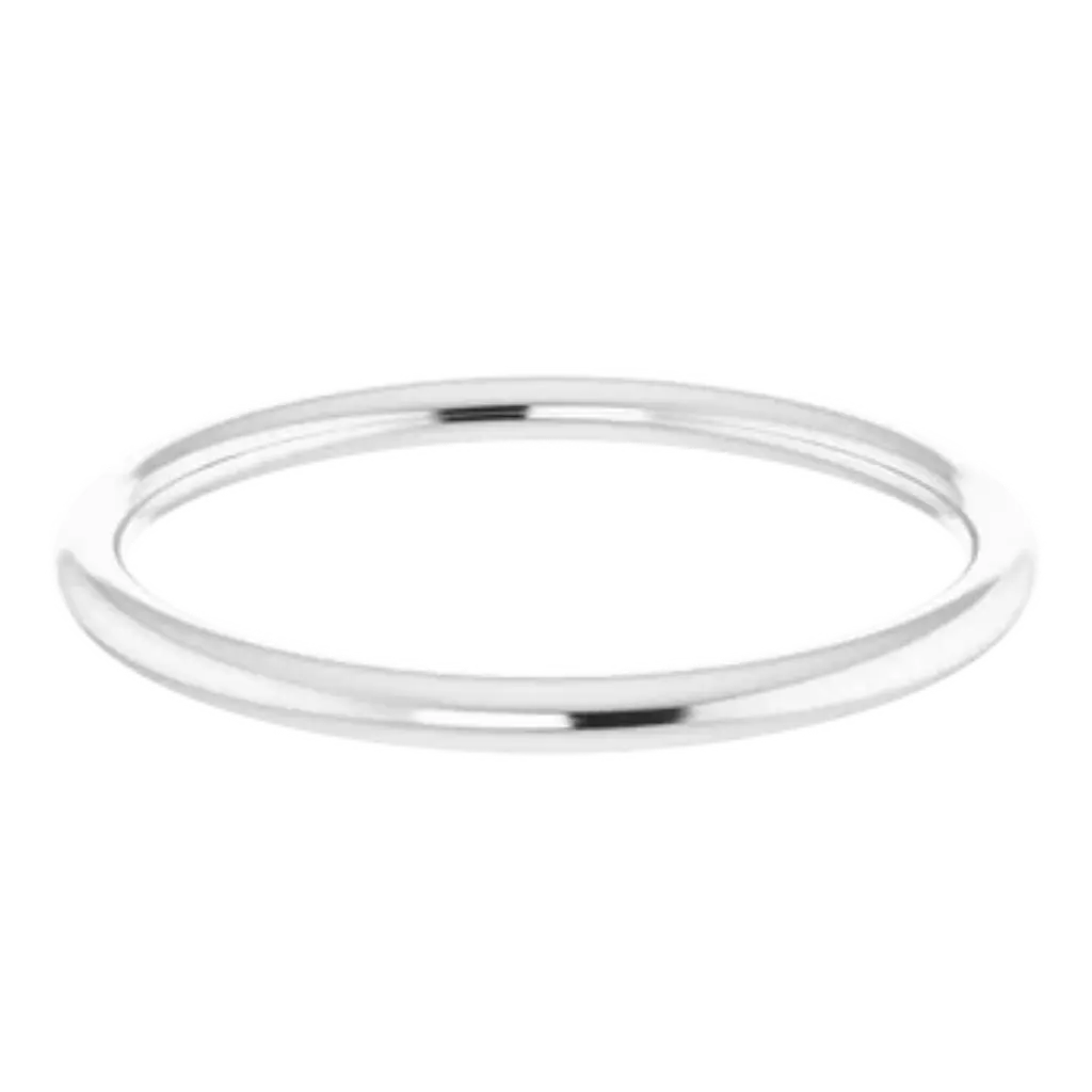 Round Wedding Ring, 1.5mm, Comfort Fit