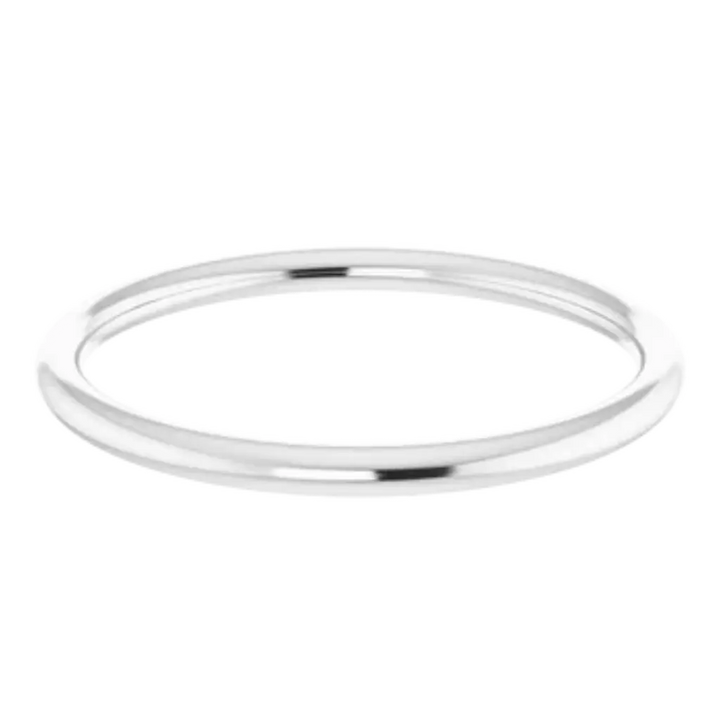 Round Wedding Ring, 1.5mm, Comfort Fit