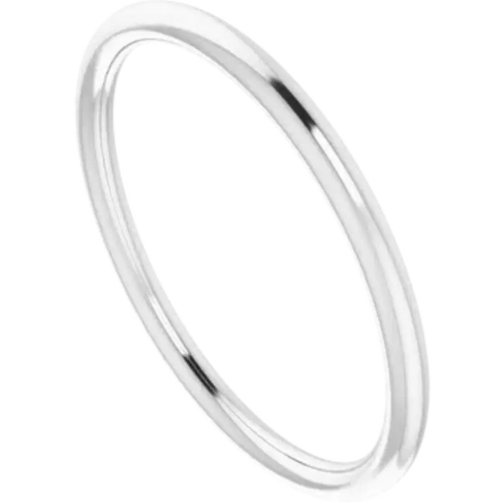 Round Wedding Ring, 1.5mm, Comfort Fit