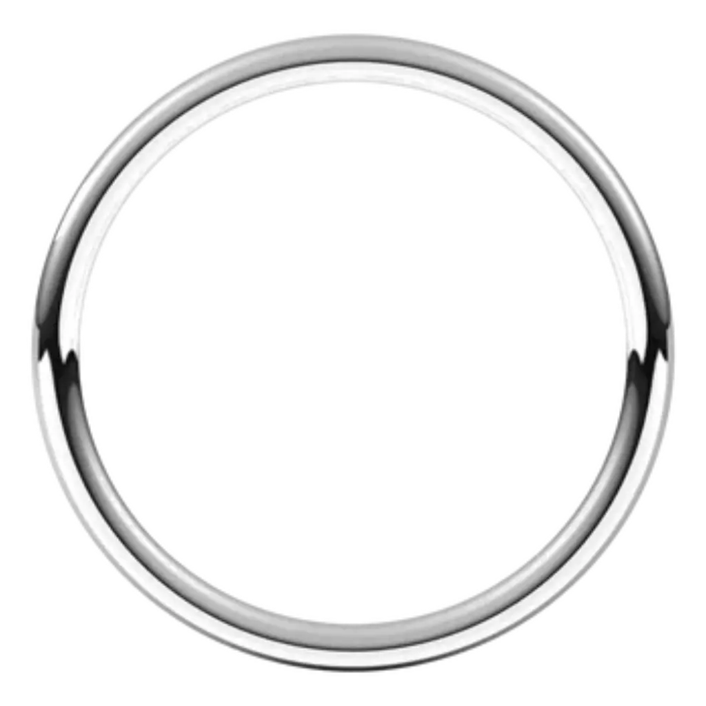 Round Wedding Ring, 1.5mm, Comfort Fit