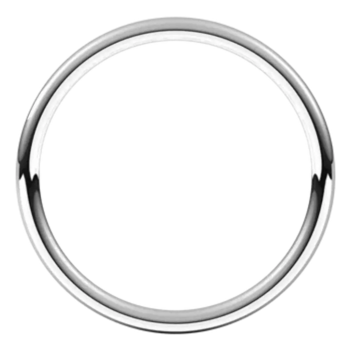 Round Wedding Ring, 1.5mm, Comfort Fit
