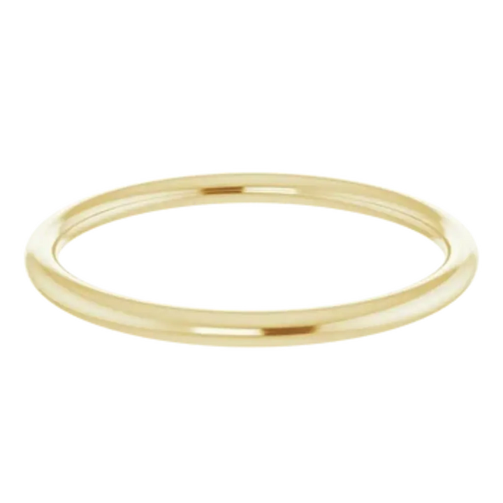 Round Wedding Ring, 1.5mm, Comfort Fit