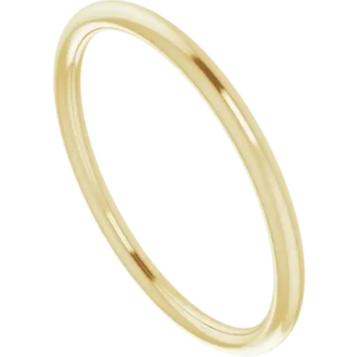 Round Wedding Ring, 1.5mm, Comfort Fit