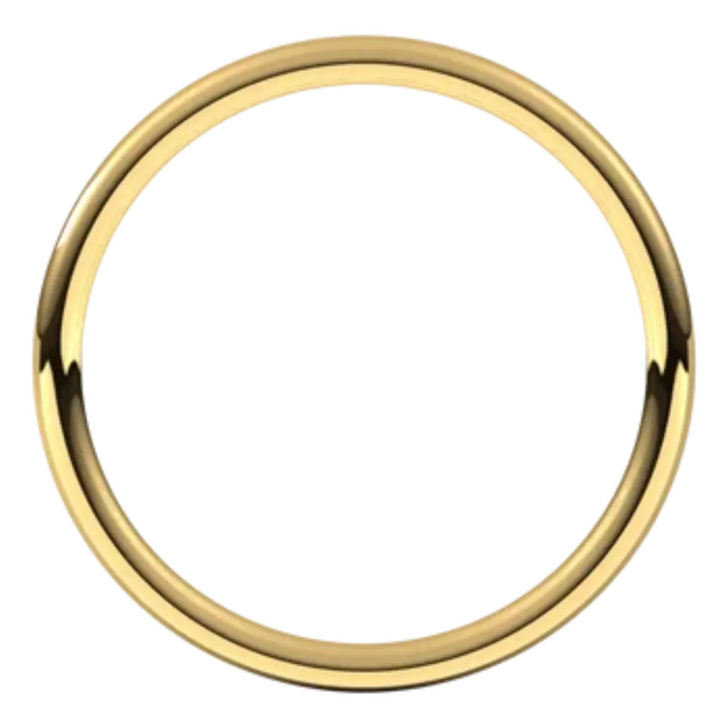 Round Wedding Ring, 1.5mm, Comfort Fit