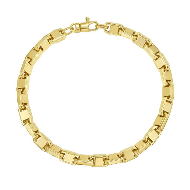 14K Alternating Mariner Bracelet, front view