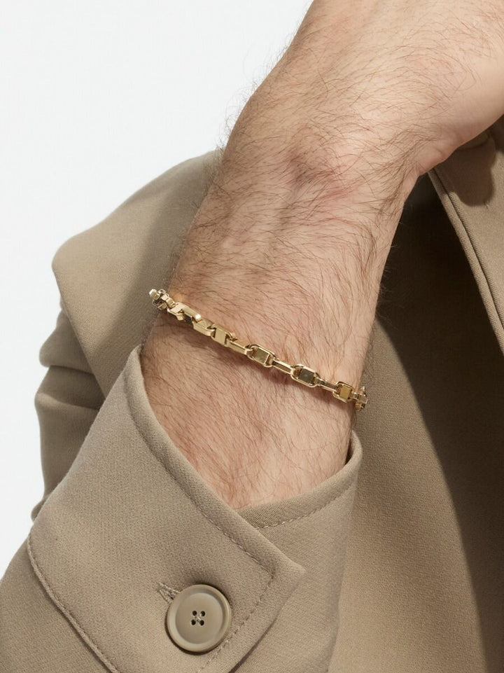 14K Alternating Mariner Bracelet, view 2