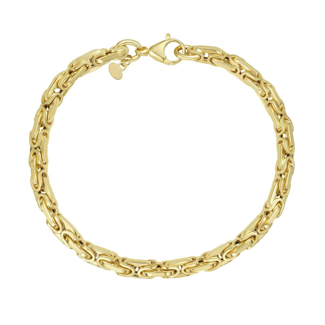14K Byzantine Link Bracelet, front view