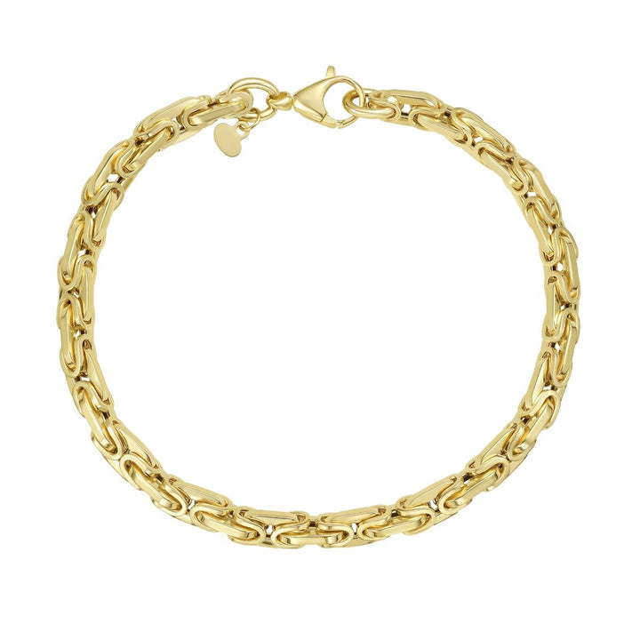 14K Byzantine Link Bracelet, front view