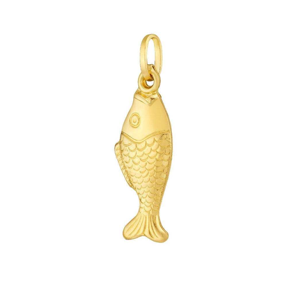 14K Fish Charm, view 2