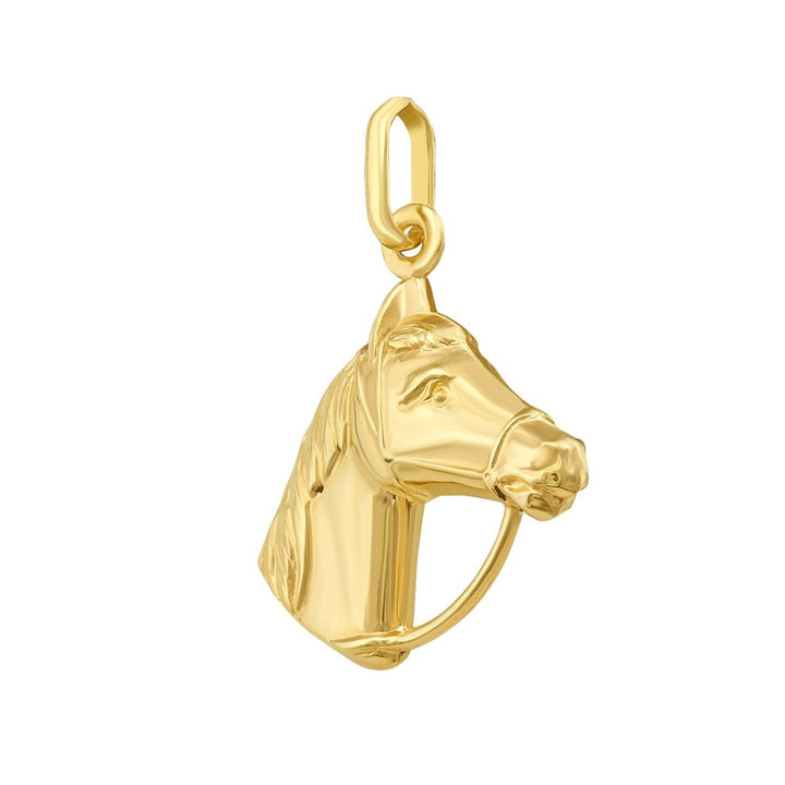 14K Horse Head Charm, view 2