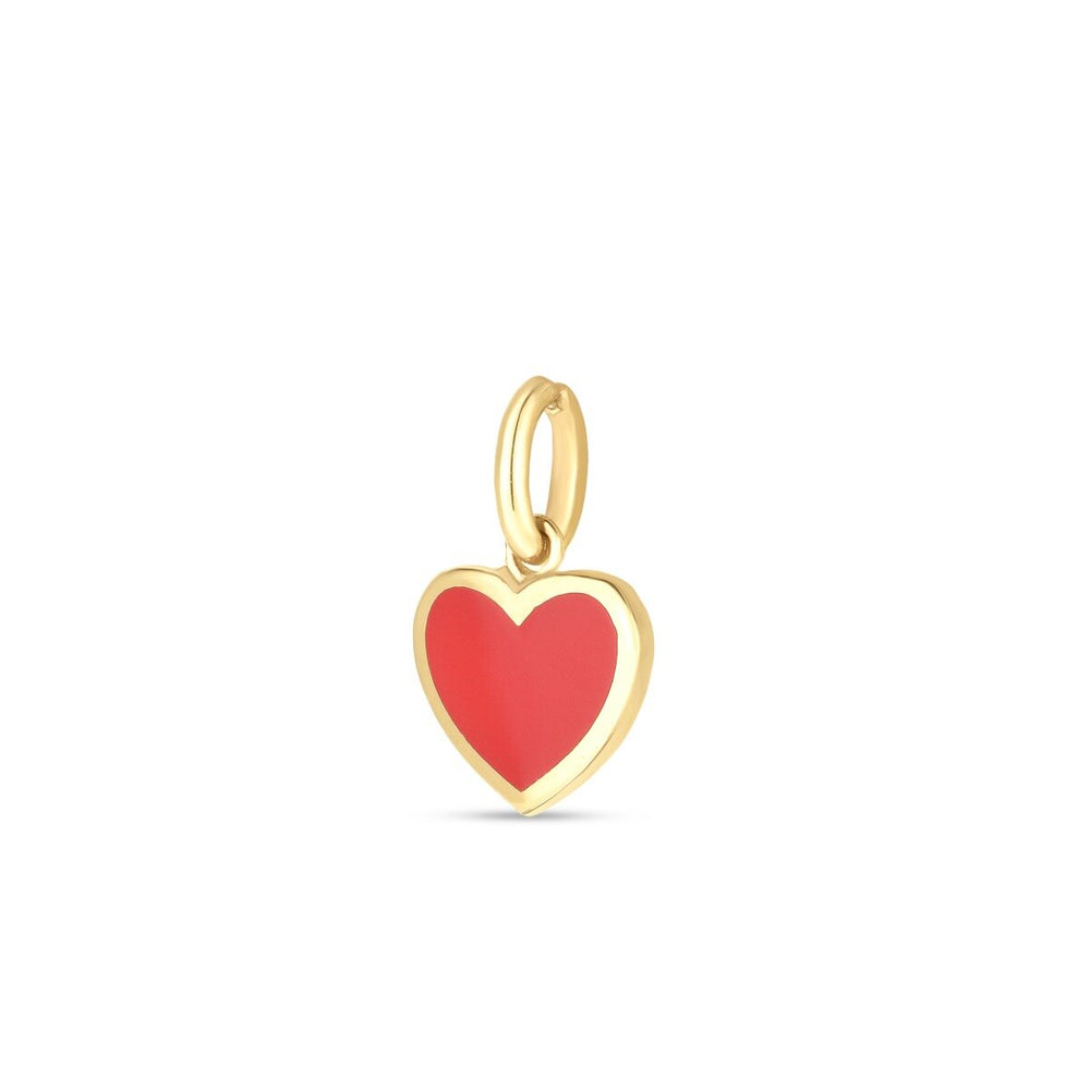 14K Red Enamel Charm, view 2