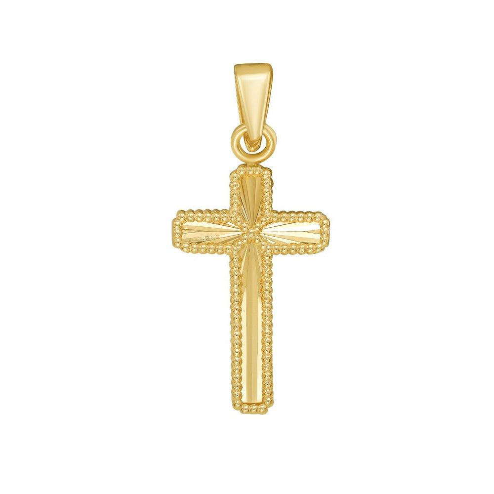 14K Reversible Cross Pendant, view 2