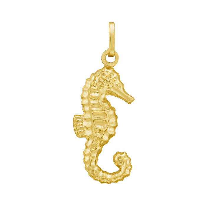 14K Seahorse Charm, front view