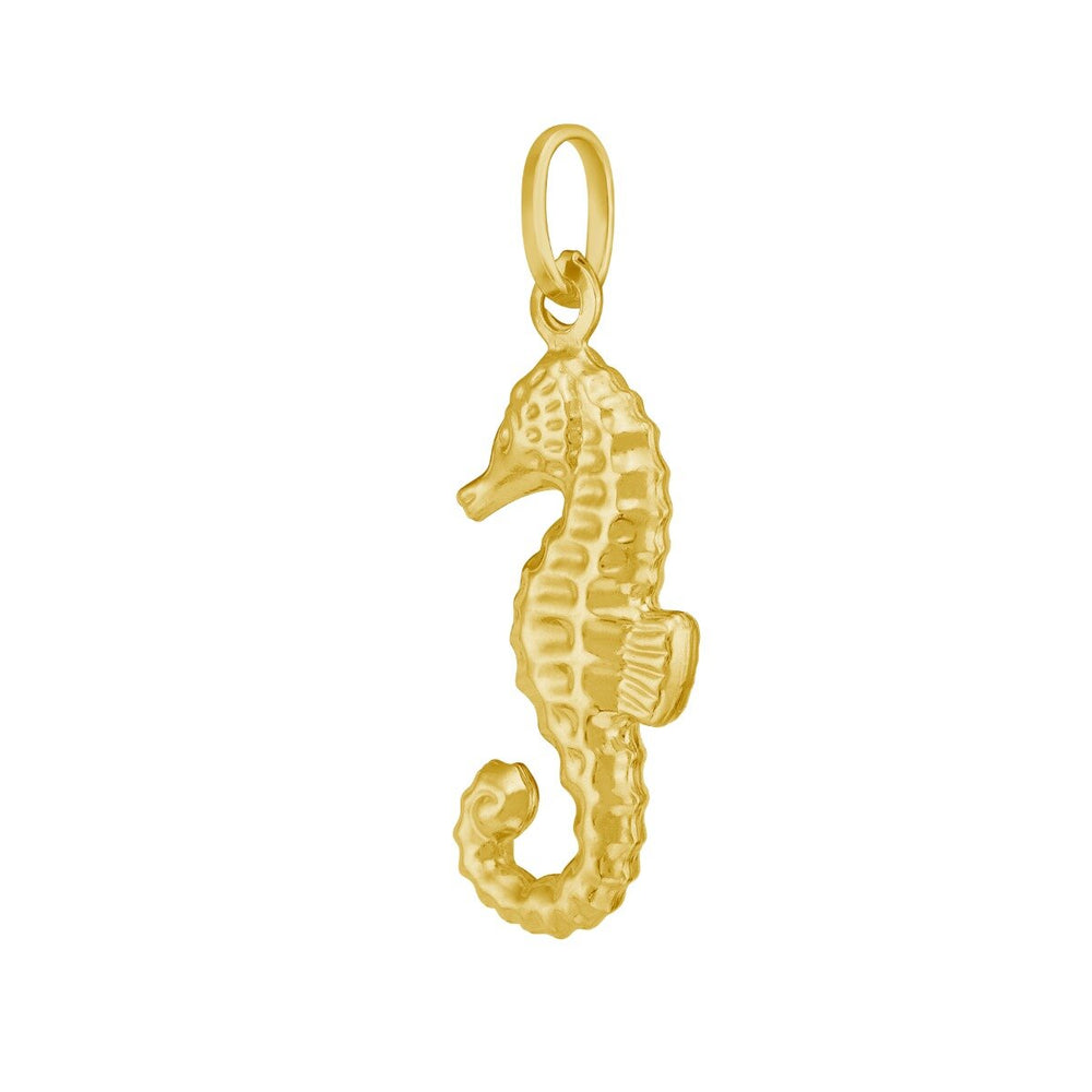 14K Seahorse Charm, view 2