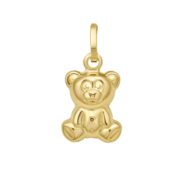14K Teddy Bear Charm, front view