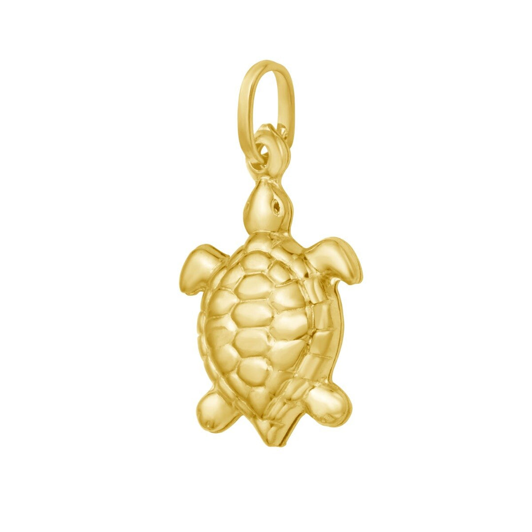14K Turtle Charm, view 2