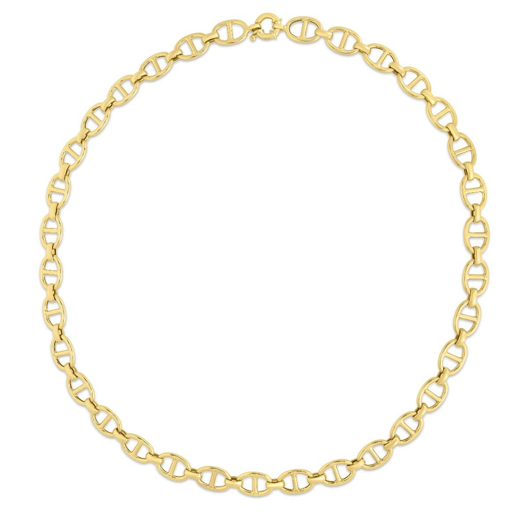 14K Yellow Gold 8.8mm Mariner Chain, front view