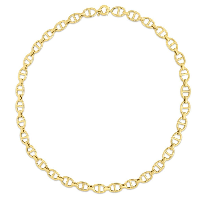 14K Yellow Gold 8.8mm Mariner Chain, front view