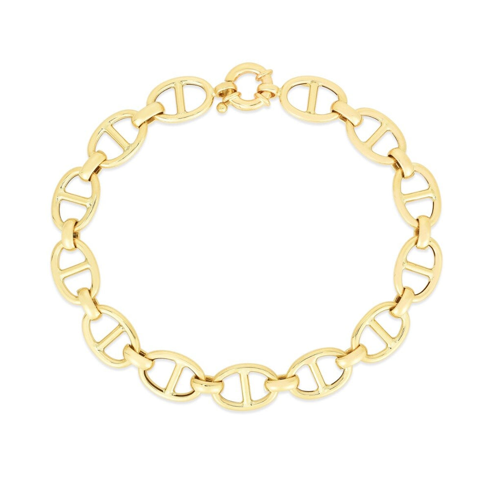 14K Yellow Gold 8.8mm Mariner Chain, view 2