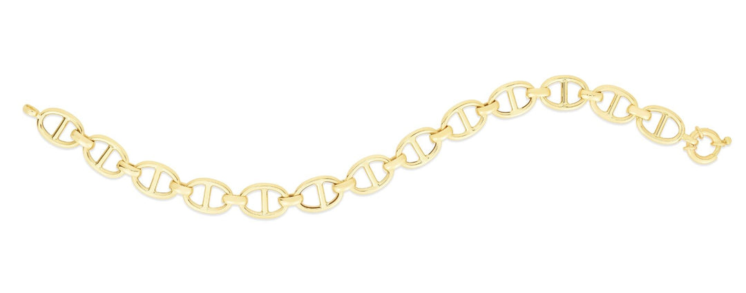 14K Yellow Gold 8.8mm Mariner Chain, view 4