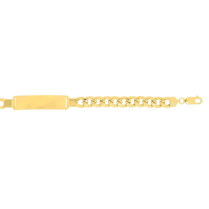 14K Yellow Gold 8mm Polished ID Chain, view 2