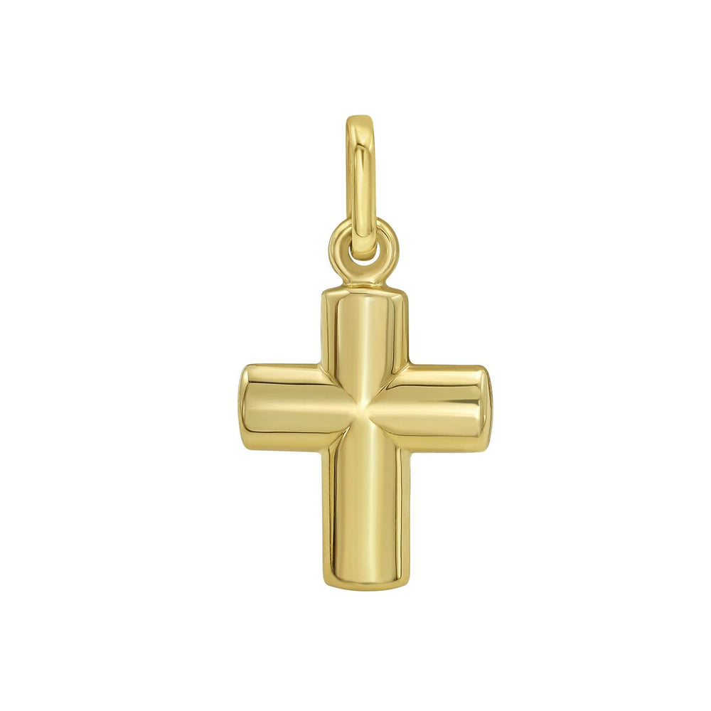 14K Yellow Gold Cross Charm, view 2