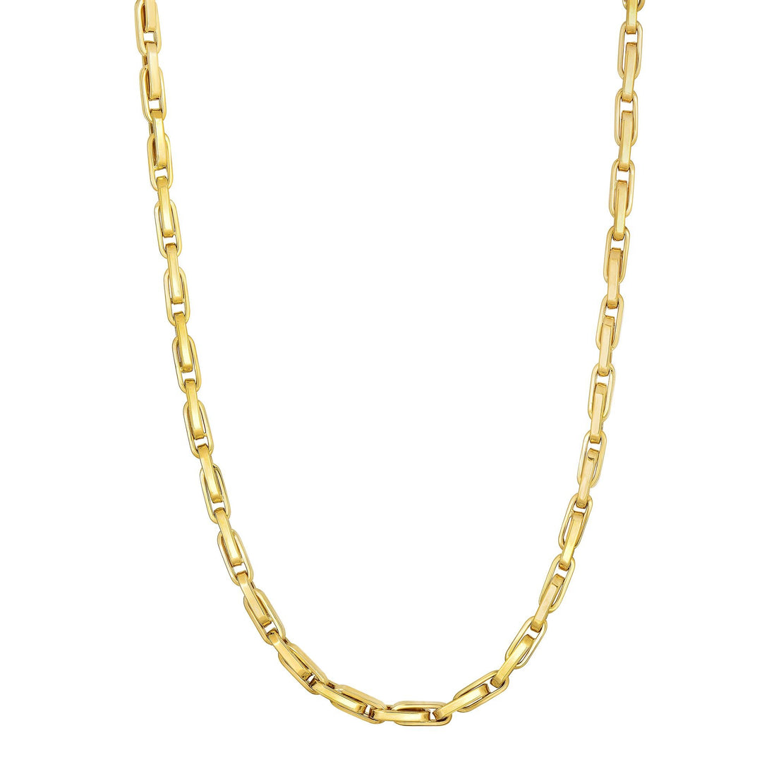 14K Yellow Gold Fancy Oval Box Link, view 2
