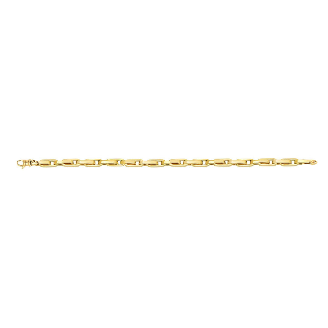 14K Yellow Gold Fancy Oval Box Link, view 3