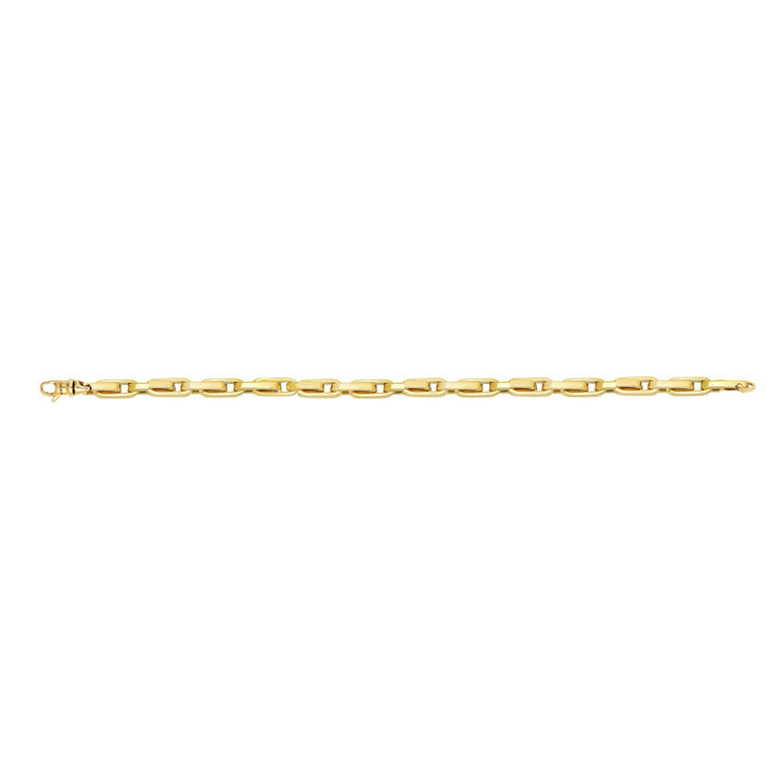 14K Yellow Gold Fancy Oval Box Link, view 3
