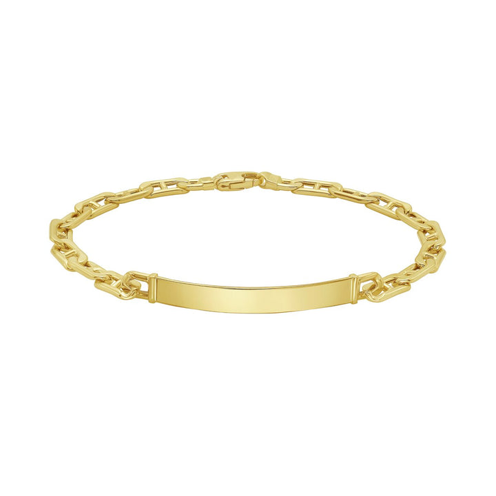 14K Yellow Gold Mariner ID Bracelet, front view