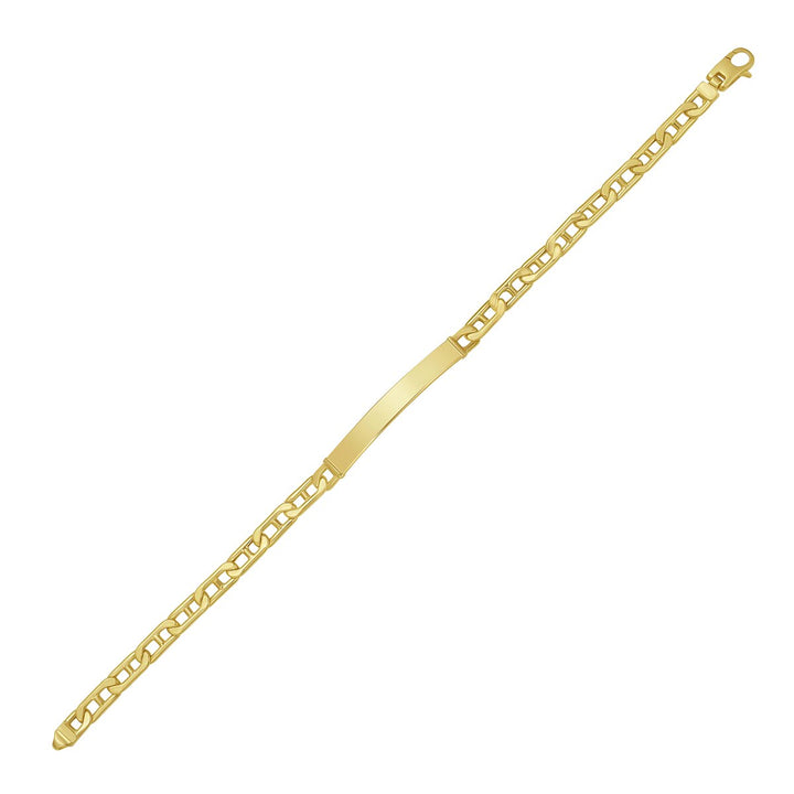 14K Yellow Gold Mariner ID Bracelet, view 2